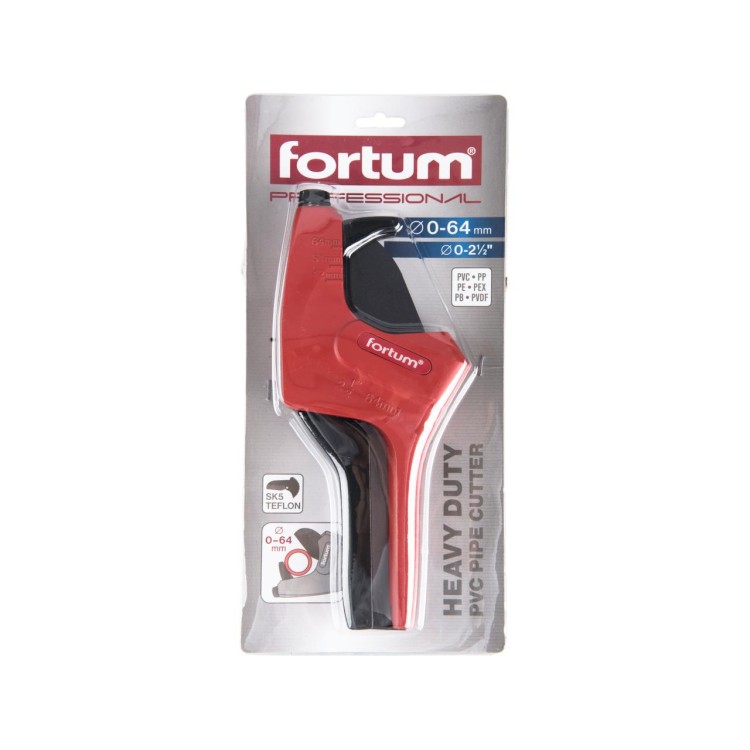 Fortum 4775016 Nůžky na plastové trubky, O 0-64mm, trojúhel. břit