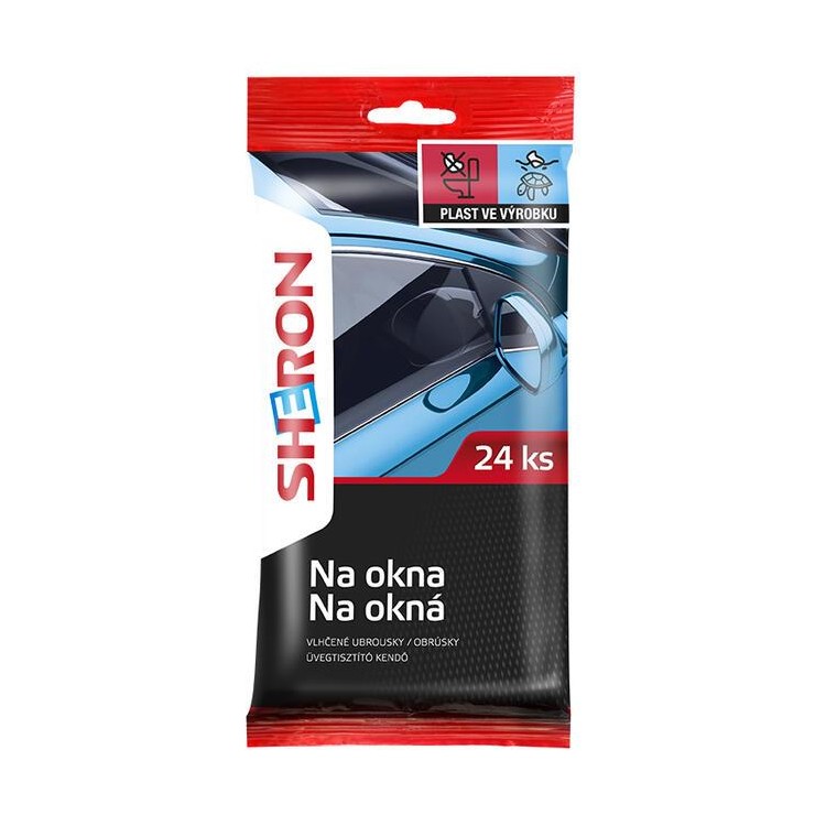 Sheron Ubrousky čistící na sklo 24 ks