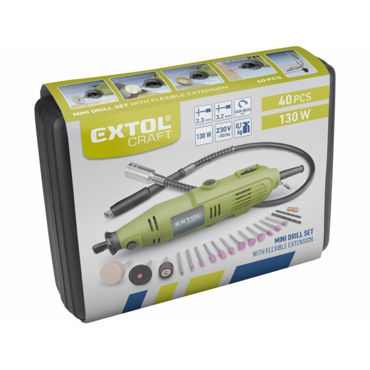 Extol Craft 404116 Bruska přímá s ohebným nástavcem, 130