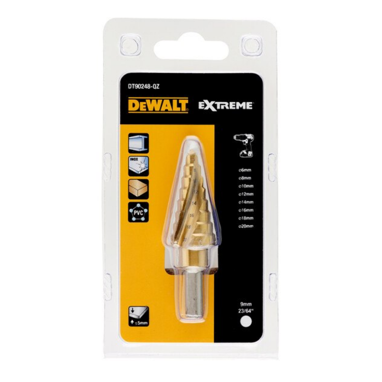 DeWALT DT90248 Stupňovitý vrták, kov, plast, 6-20mm