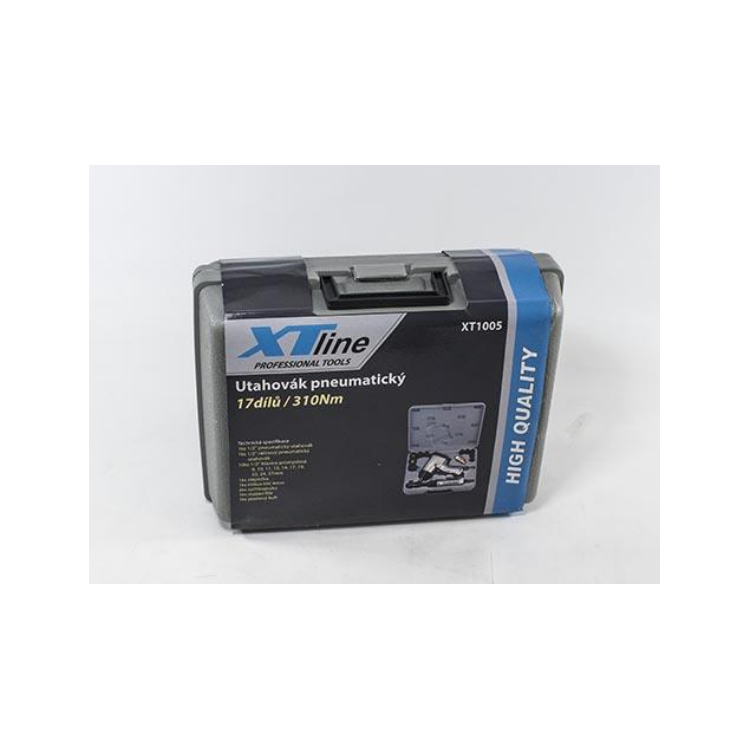 XTline XT1005 Pneumatický utahovák + ráčna | 310 Nm, 1/2", 17 dílů