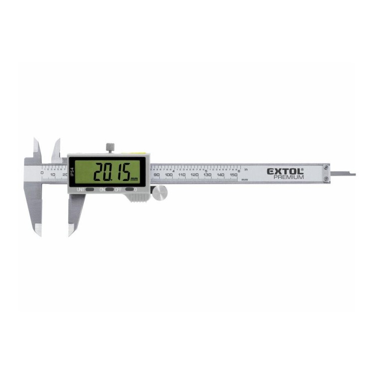 EXTOL 8825221 Měřítko posuvné digitální nerez, 0-150mm, IP54