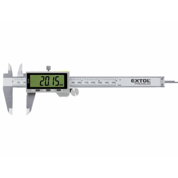 EXTOL 8825221 Měřítko posuvné digitální nerez, 0-150mm, IP54