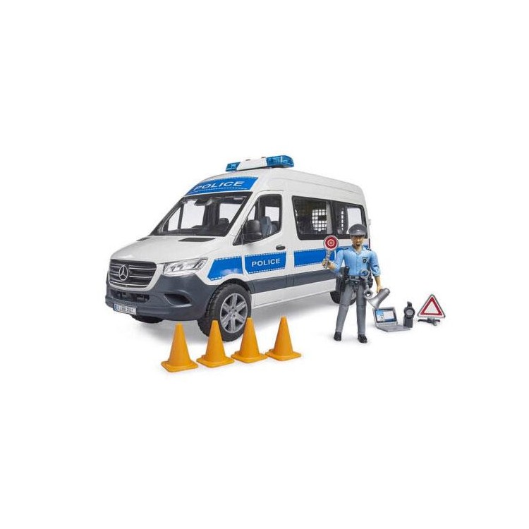 Bruder 02683 MB Sprinter policie se světelným a zvukovým majákem