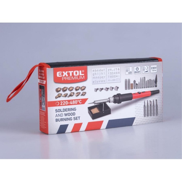 EXTOL 8894512 Pájka hrotová s hroty pro vypalování do dřeva