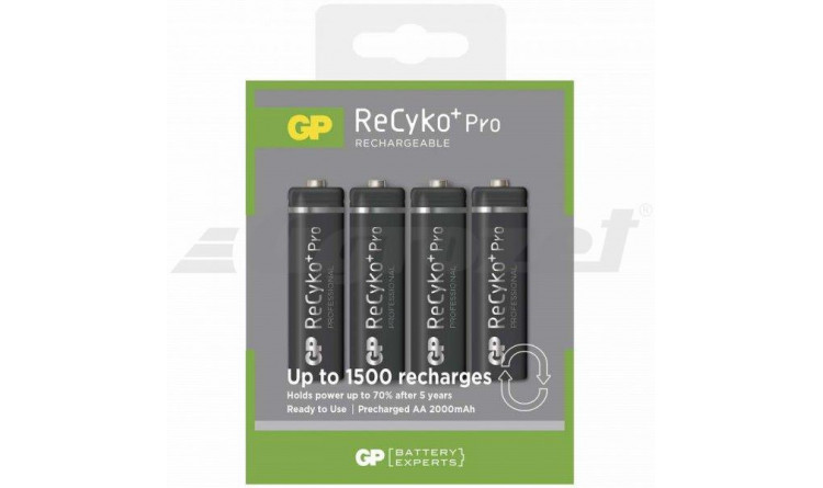 Nabíjecí baterie GP ReCyko+Pro HR6 (AA), 4 ks v blistru