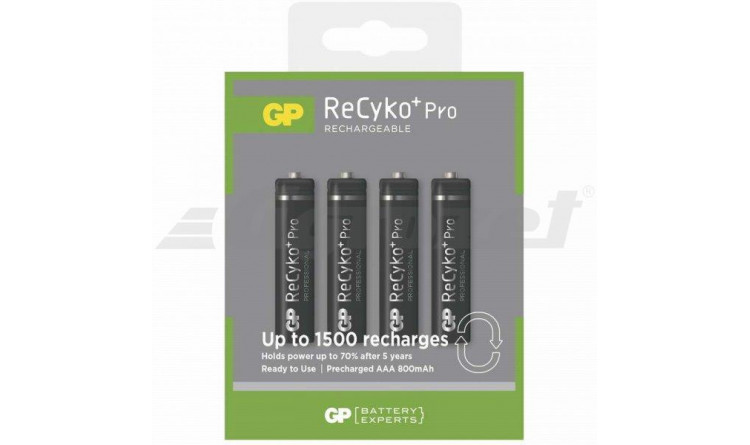 Nabíjecí baterie GP ReCyko+ HR03 (AAA), 4 ks v blistru
