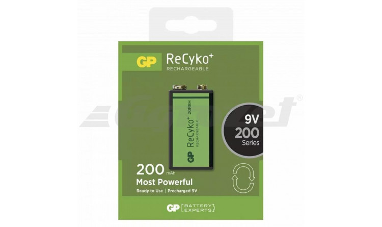 Nabíjecí baterie GP ReCyko+ 6F22 (8,4V), 1 ks v blistru