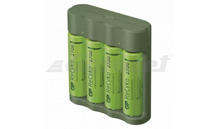 EMOS B52427U Nabíječka baterií GP Everyday B421 + 4× AA ReCyko 2700 + USB