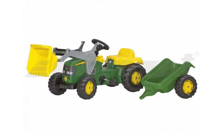 Dětský šlapací traktor John Deere s nakladačem a přívěsem