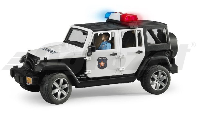 Jeep Wrangler Policie s figurkou Bruder 02526