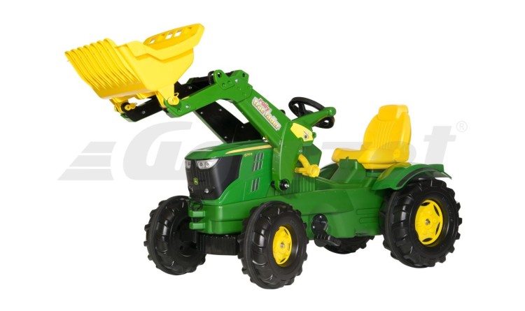 Dětský šlapací traktor John Deere 6210 R s nakladačem