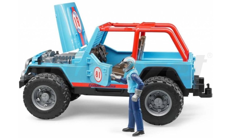 Jeep modrý s řidičem Bruder 02541