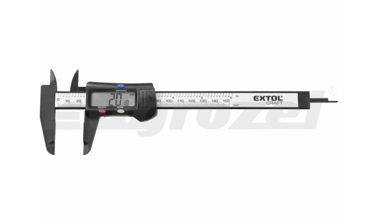 EXTOL CRAFT 925200 Měřítko posuvné digitální plastové, 0-150mm