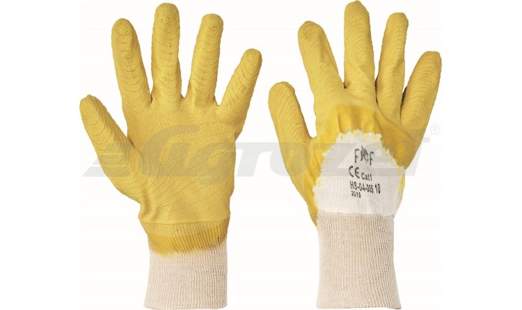 F&F TWITE LIGHT HS-04-005 / Povrstvené rukavice-žluté-10