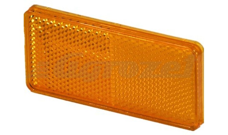 Odrazka obdelníková oranžová samolepící ( 94 mm x 44 mm)