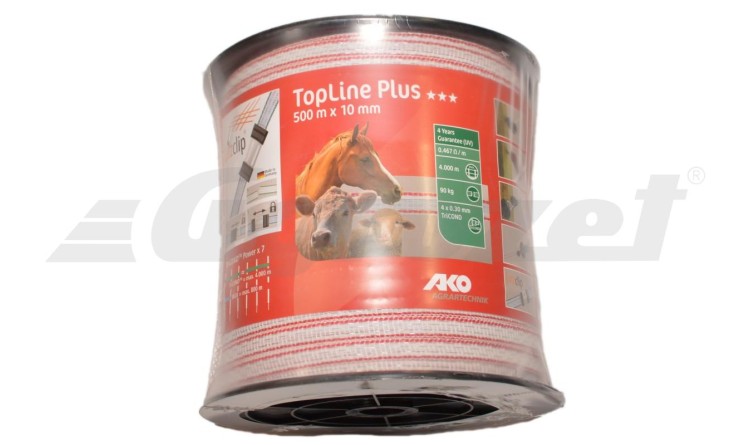 Polyetylenová páska pro elektrické ohradníky TopLine Plus 10 mm