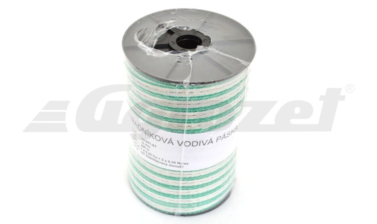 Vodič páska STARLINE šíře 12 mm 4xCu0,30 bílá/zelená 200m