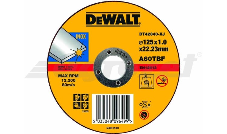 DEWALT DT42340 kotouč na nerez 125x22,2x1,2mm