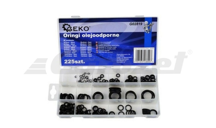 Geko G02819 O-kroužky odolné proti olejům 225ks