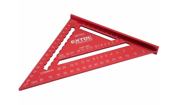 EXTOL 8825100 Úhelník tesařský/truhlářský víceúčelový, 180mm, kov