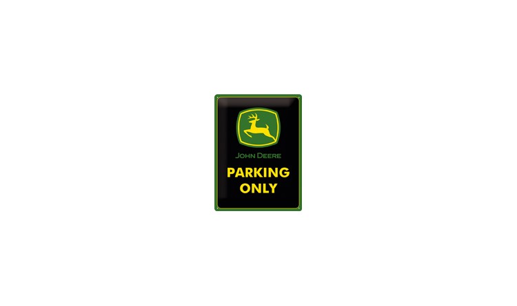 Plechová cedule "Parking Only" John Deere