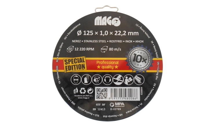 Kotouč řez.na kov 125x1x22,2 sada10 ks