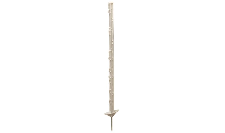 Tyčka pro elektrický ohradník STANDARD plast bílý, 10 úchytů, 90 cm