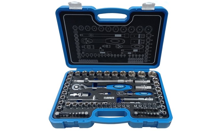 Narex 443000948 Sada hlavic 1/4"&1/2" 83dílná