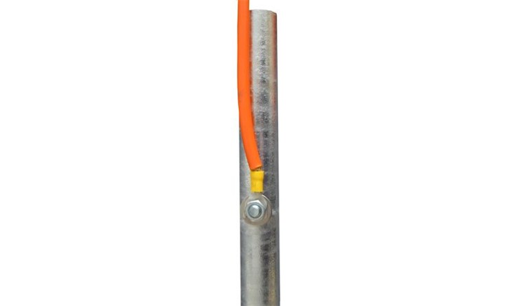 Zemnící tyč pro elektrické ohradníky - pozinkovaná, 1 m, 3/4", šroub M8