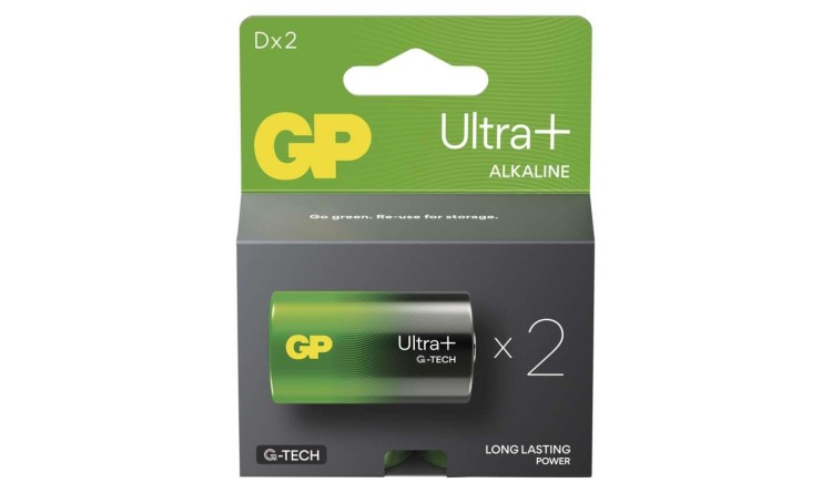 EMOS B03412 Alkalická baterie GP Ultra Plus D (LR20), 2 ks