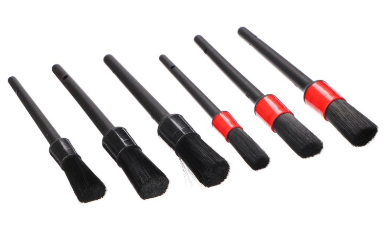 SIXTOL SX1207 Sada precizních štětců pro čištění auta CAR DETAILING BRUSH 6, 6ks