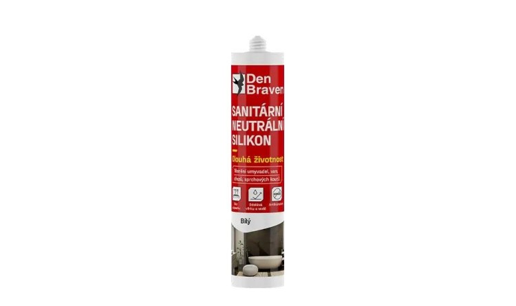 Den Braven 306021RL Sanitární neutrální silikon, bílý 280ml