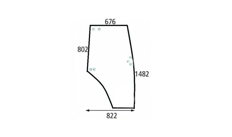 Sklo dveří levé - KS (M97,P,F) 53369092