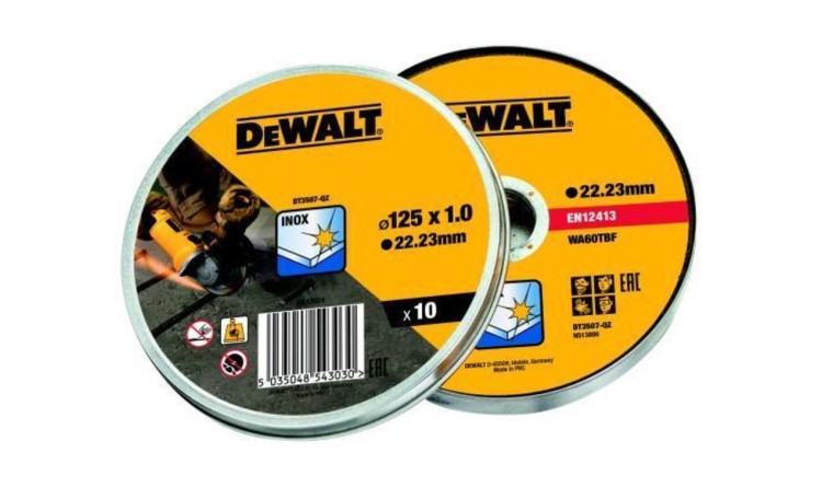 DeWALT DT3507 Kotouč řezný 10ks 125x22,2x1,0 mm na nerez
