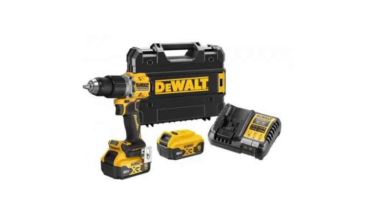 DeWALT DCD805P2T Aku vrtačka s příklepem 18V, 2x 5,0Ah, nabíječka, T-Stack