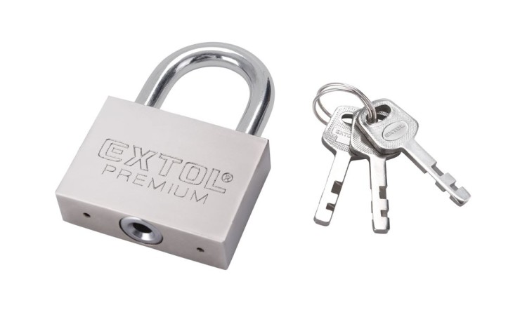 EXTOL PREMIUM zámek visací kovový, 30mm