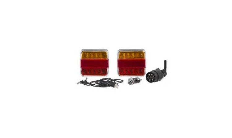 LA60025 Sada bezdrátových světel 12 V, čtvercová, magnetická