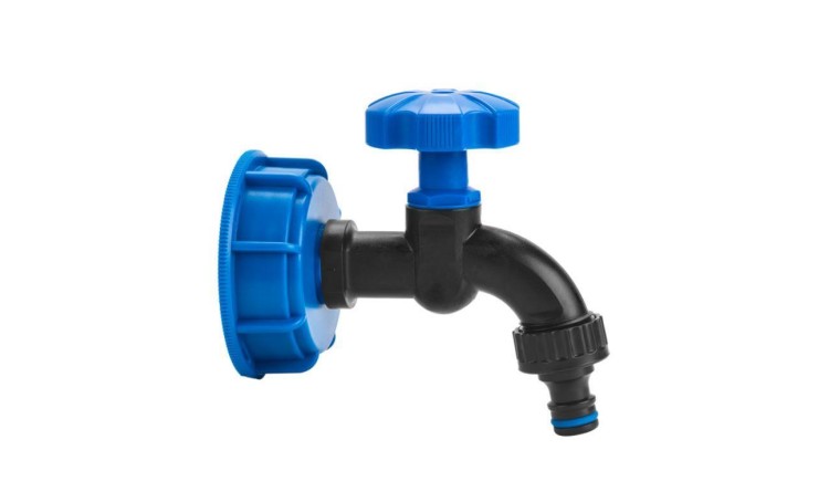 Víčko IBC S60x6 s kohoutkem 1/2" a přípojkou na rychlospojku