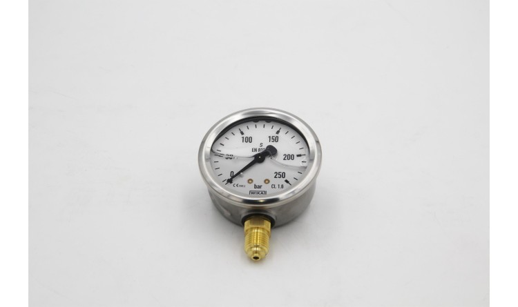 Manometr 250bar pr.63mm G 1/4" s kapalinou