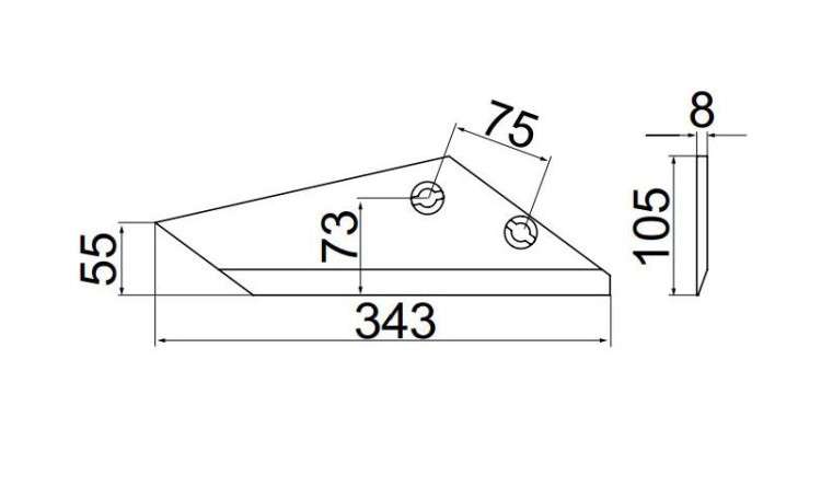 Pöttinger 939.50.220.1 Křídlo pravé SYNKRO 220, 260, 300