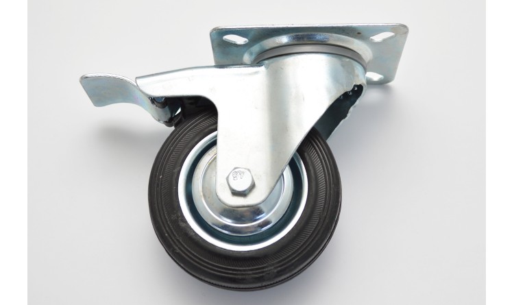 Kolo s natáčecí vidlicí a brzdou B 100 mm