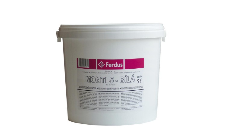 Montážní pasta MONTI 5l bílá