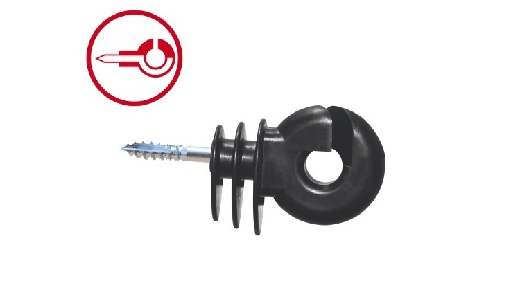 Izolátor pro elektrický ohradník Easy Drill velký s průchozím vrutem 6 mm