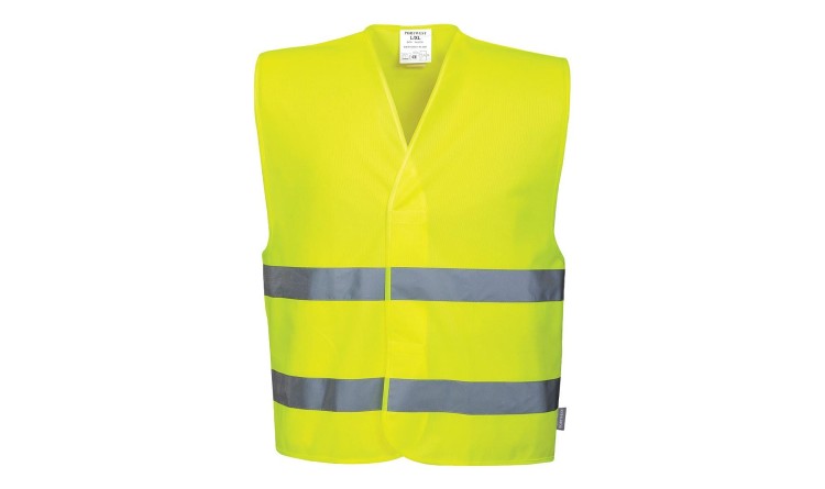 PORTWEST HI-VIS C474 / Reflexní vesta s dvěma pruhy - HV žlutá XXL/XXXL