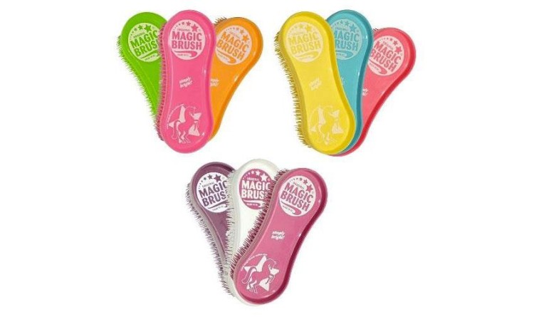 8609 Kartáč Magic na koně plastový mix barev