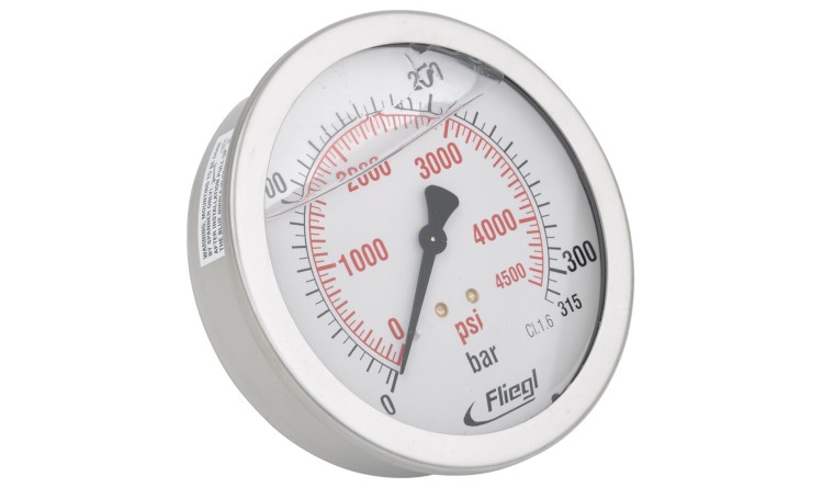 Manometr 0-315bar Fliegl logo 1/2" Glycerin pro ASW