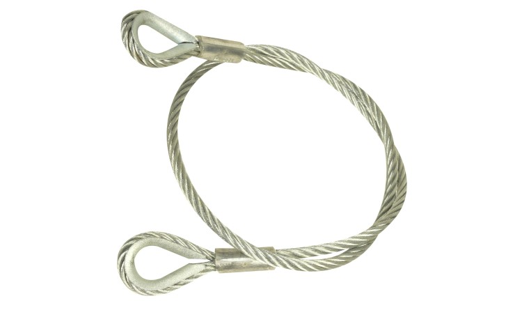 Lano pojistné ocelové 8mm, délka 1000mm (pro zajištění nápravy)