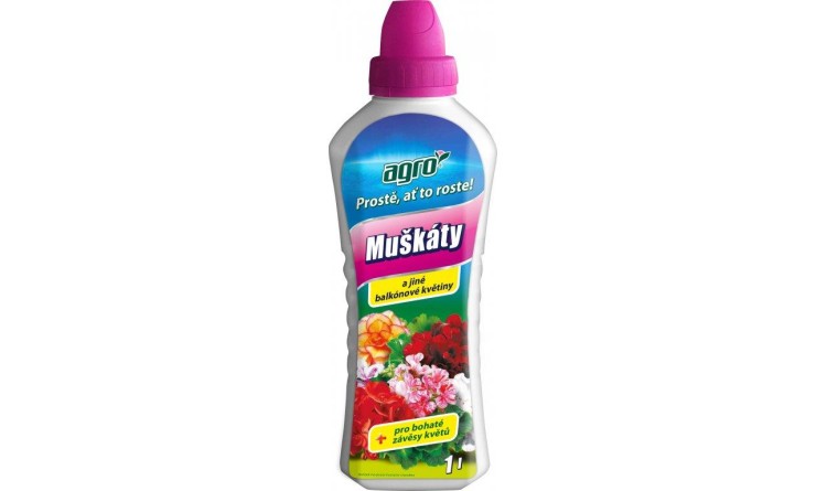 Agro Kapalné hnojivo pro Muškáty a jiné balkónové květiny 1L