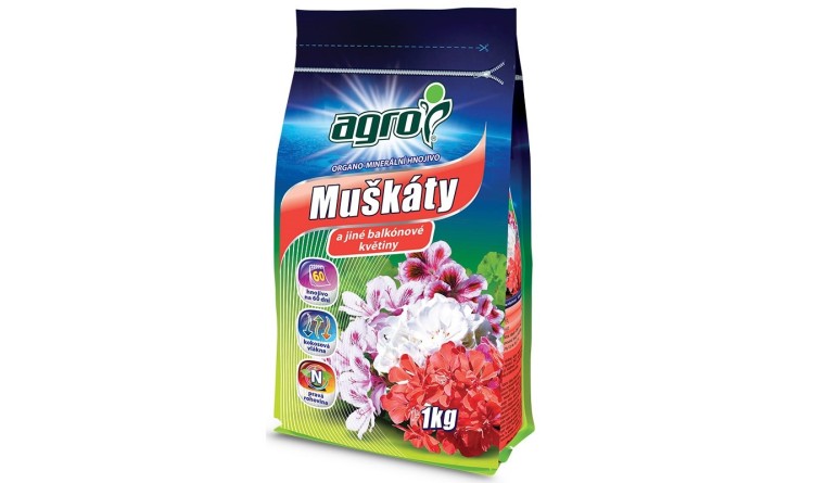AGRO Organo-minerální hnojivo muškáty 1 kg